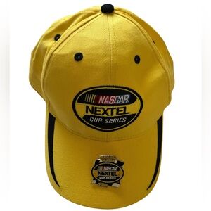 2004 Nascar Nextel Cup Series Inaugural Season Yellow Hat Cap with Matching Pin